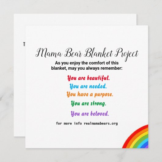 Carte projet ouverte (Devant / Derrière)