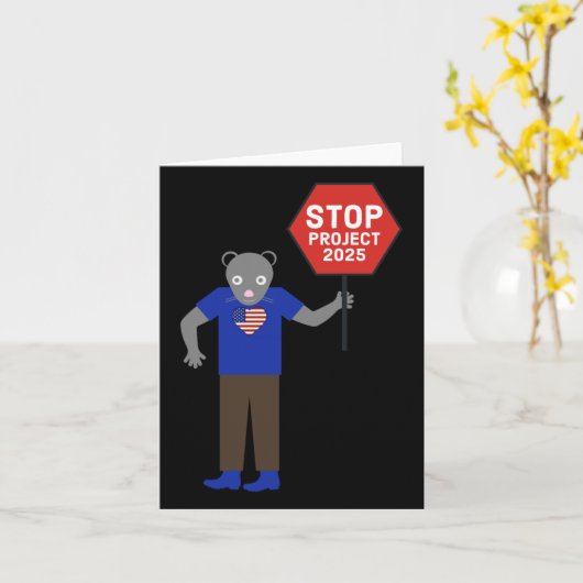 Carte Projet "vermin" Stop Activist Project 2025. (Fleur jaune)