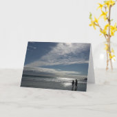 Carte Promenade sur l'Ocean Beach (Fleur jaune)