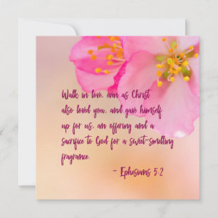 Carte Promenez-vous dans l'amour Christian Floral Inspir