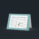 Carte Promenez-vous sur les sentiers Biking Brother-in-l<br><div class="desc">Promenez-vous sur les sentiers VTT Brother-in-law Anniversaire avec image faite de pièces de vélo</div>
