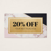 Carte Promo Code Couleur Bloc Coupon (Devant)