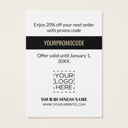 Carte Promo Code Gold Polka Dot (Dos)
