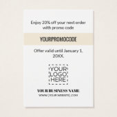 Carte Promo Code Gold Stripes (Dos)