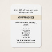 Carte Promo Code Gold Stripes (Dos)