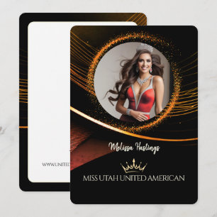 Carte promo de concours de beauté Sunset Dust Prem