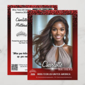 Carte promo de concours Ruby Glimmer | Code QR (Devant / Derrière)