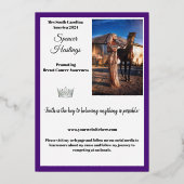 Carte Promo Essentials Pageant | Véritable huile (Verso)