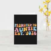 Carte Promoted To Auntie 2026 Future Soon To Be New Aunt (Fleur jaune)