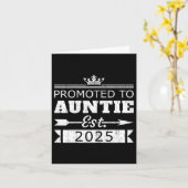 Carte Promoted To Auntie Est 2025 Funny New Aunt Reveal (Fleur jaune)