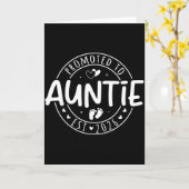 Carte Promoted To Auntie Est 2026 Soon To Be Aunt Funny (Fleur jaune)