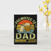 Carte Promoted To Dad 2026 Expecting Baby Funny Soon To (Fleur jaune)
