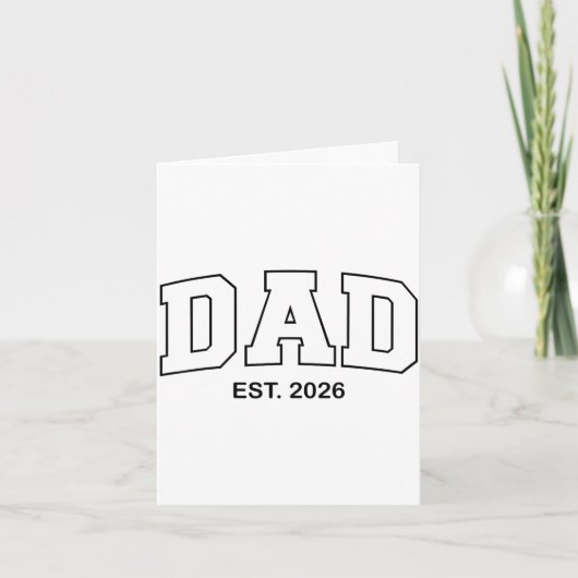 Carte Promoted To Dad Est 2026 Daddy  (Devant)
