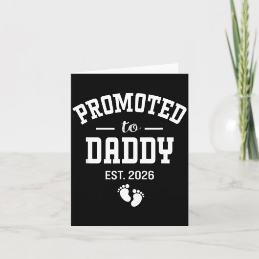 Carte Promoted To Daddy 2026 First Time Dad Men  (Devant)