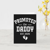 Carte Promoted To Daddy 2026 First Time Dad Men  (Fleur jaune)