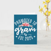 Carte Promoted To Gram 2025 Flower First Time New Grandm (Fleur jaune)