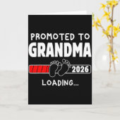 Carte Promoted To Grandma Est 2026 Soon To Be New Grandm (Fleur jaune)
