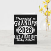 Carte Promoted To Grandpa Est 2026 Soon To Be New Granda (Fleur jaune)