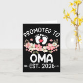 Carte Promoted To Oma 2026 First Time Floral New Oma  (Fleur jaune)