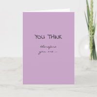 Promotion Congratulations I Think Therefore I Am