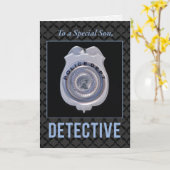 Carte Promotion de votre fils au rang de détective dans (Fleur jaune)