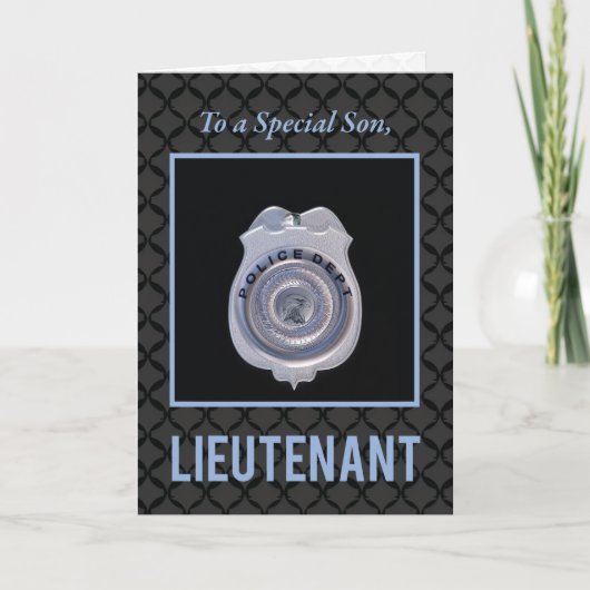 Carte Promotion du fils au lieutenant de police (Devant)