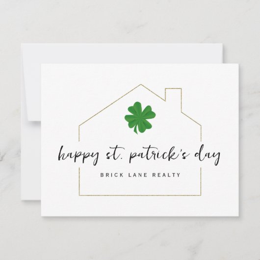 Carte Promotion immobilière pour la Saint-Patrick (Devant)