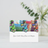 Carte promotionnelle de boutique de courtepointes (Debout devant)