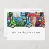 Carte promotionnelle de boutique de courtepointes (Devant / Derrière)