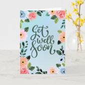 Carte Prompt rétablissement - floral (Fleur jaune)