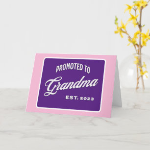 Carte Promu À Grand-Mère Est. 2023 Pour Nouvelle Grand-M