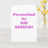 Carte Promu à la grande soeur (Fleur jaune)