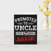 Carte Promu À Nouveau À Oncle Annonce De Grossesse 2025 (Fleur jaune)