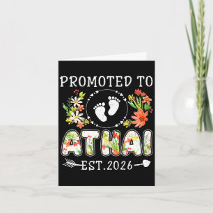 Carte Promu athai 2026 fleur tante pour la première fois
