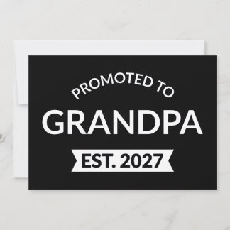 Carte Promu Grand-Père Estimé 2027 Nouveau Papa II