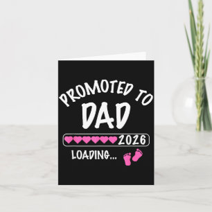 Carte Promu Papa 2026 Fille Révélation du sexe du bébé