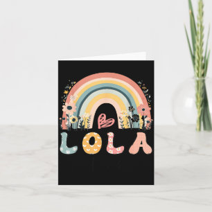 Carte Promu vers Lola Est 2026 Boho Floral Arc-en-ciel