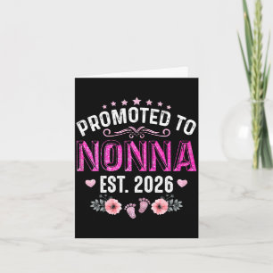 Carte Promue nonna est. 2026 maman drôle florale