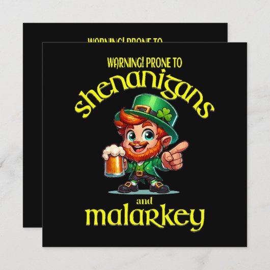 Carte Prone to shenanigans (Devant / Derrière)