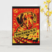 Carte Propagande de teckel (Fleur jaune)