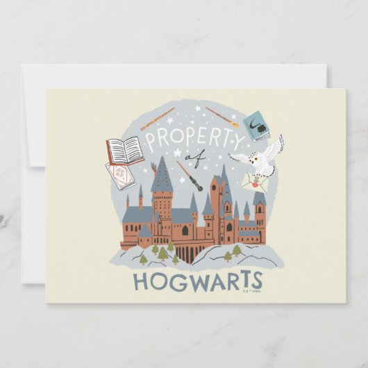 Carte Property of Hogwarts Cartoon Graphic (Devant)