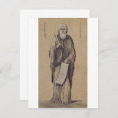 Carte Prophète Elijah Père des Carmélites (Devant / Derrière)