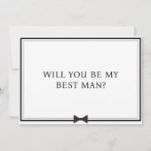 Carte Proposition classique de meilleur homme noir et bl (Devant)