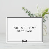 Carte Proposition classique de meilleur homme noir et bl (Debout devant)