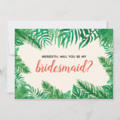 Carte Proposition d'aide d'information Feuille tropicale (Devant)