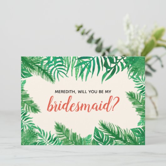 Carte Proposition d'aide d'information Feuille tropicale (Debout devant)