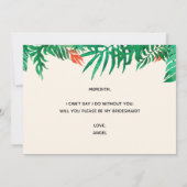 Carte Proposition d'aide d'information Feuille tropicale (Dos)