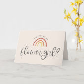 Carte Proposition de Fille Arc-en-ciel rose pâle en terr (Fleur jaune)