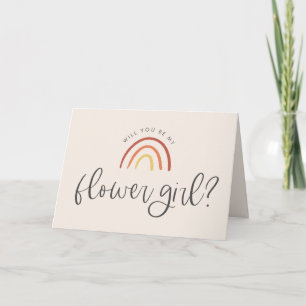 Carte Proposition de Fille Arc-en-ciel rose pâle en terr