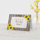 Carte Proposition de fille de fleurs (Fleur jaune)